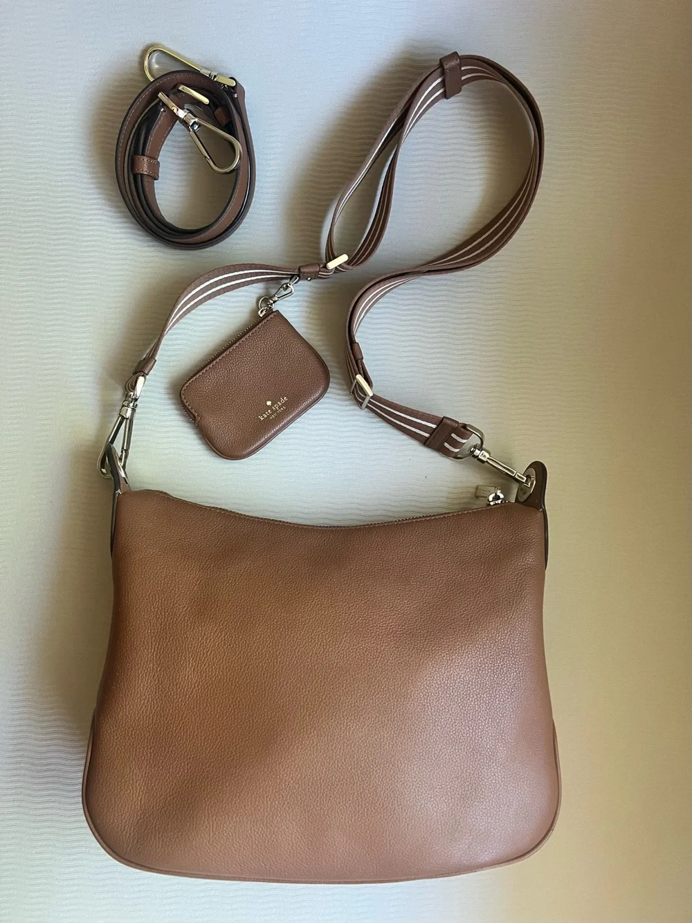 Kate Spade New York Rosie Brown Pebbled Leather Crossbody Bag